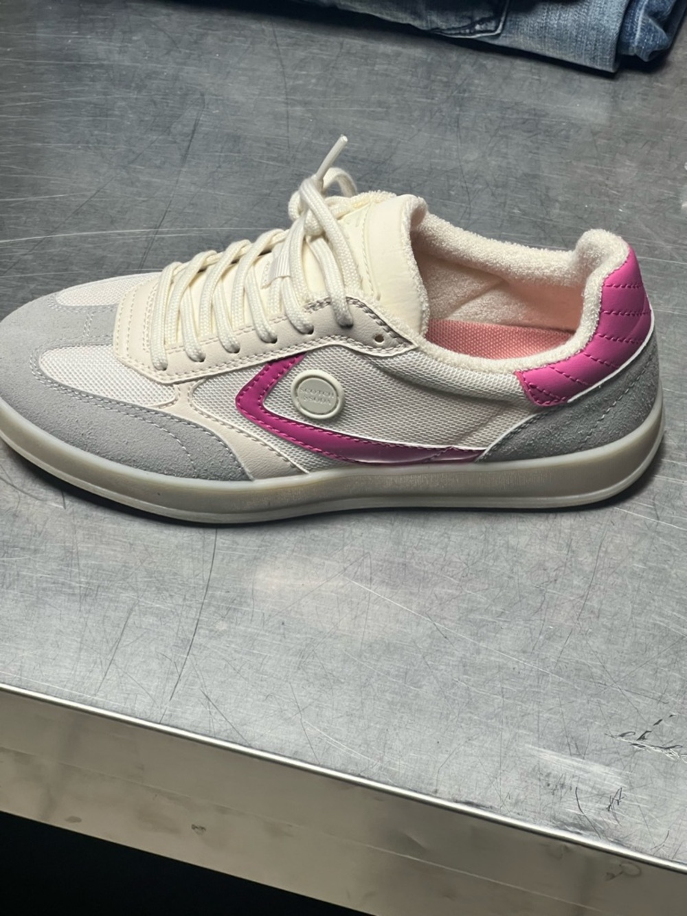 Scotch & Soda Cream and Pink Low-Top Women's Sneakers